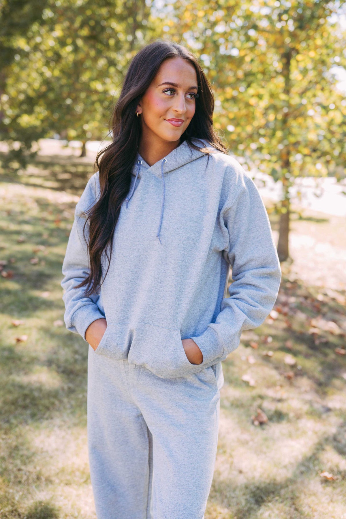 Jerzees Open Bottom Sweatpants and Hoodie Set