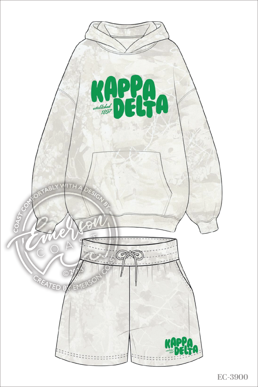 Kappa Delta White Camo Matching Set