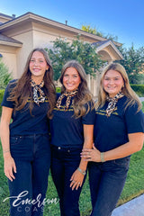 Kappa Alpha Theta Texas Tech University Black Recruitment T-Shirt