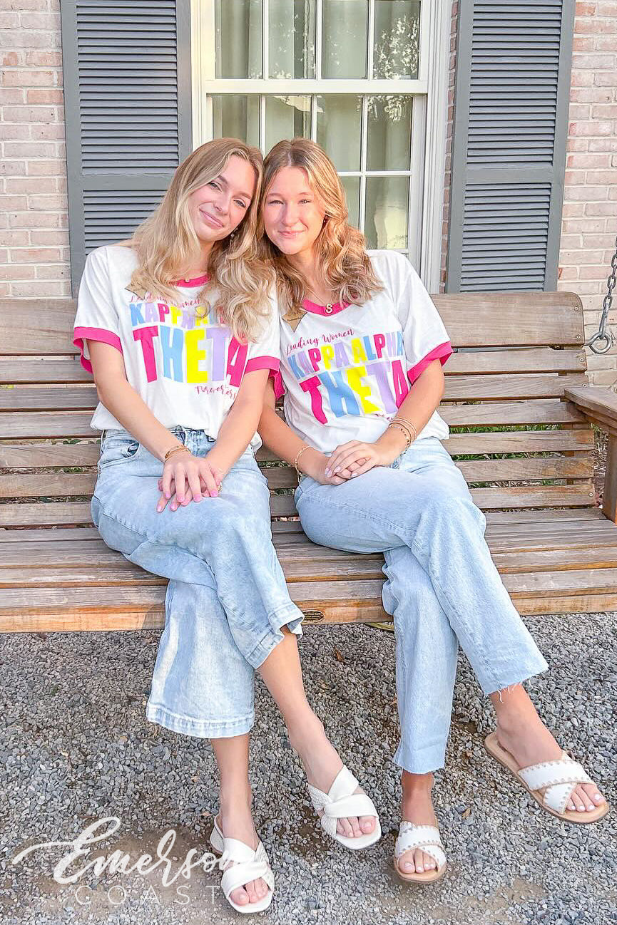 Kappa Alpha Theta Louisiana State University Hot Pink Recruitment Ringer