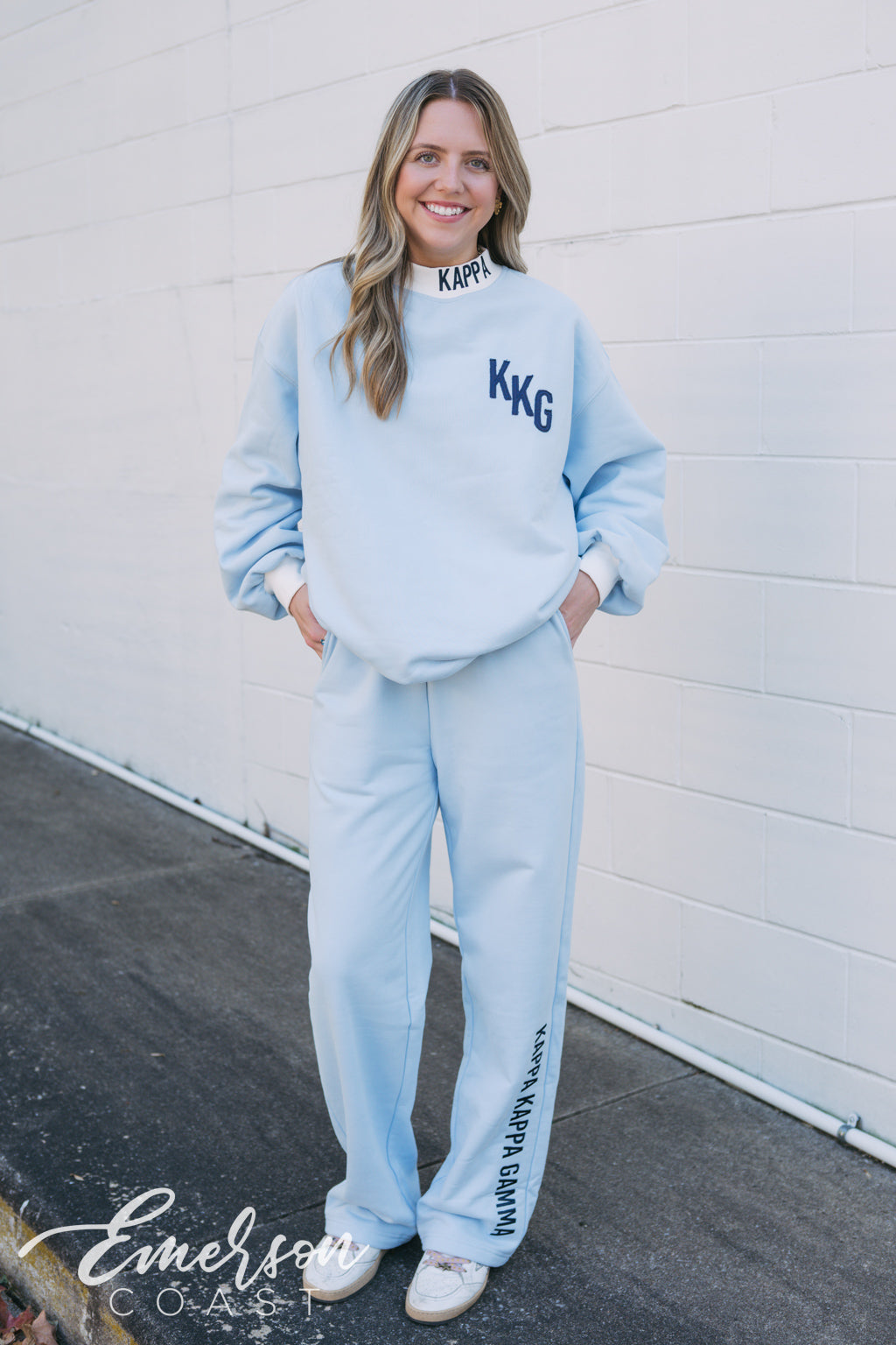 Kappa Light Blue Embroidered Mockneck and Pants Set