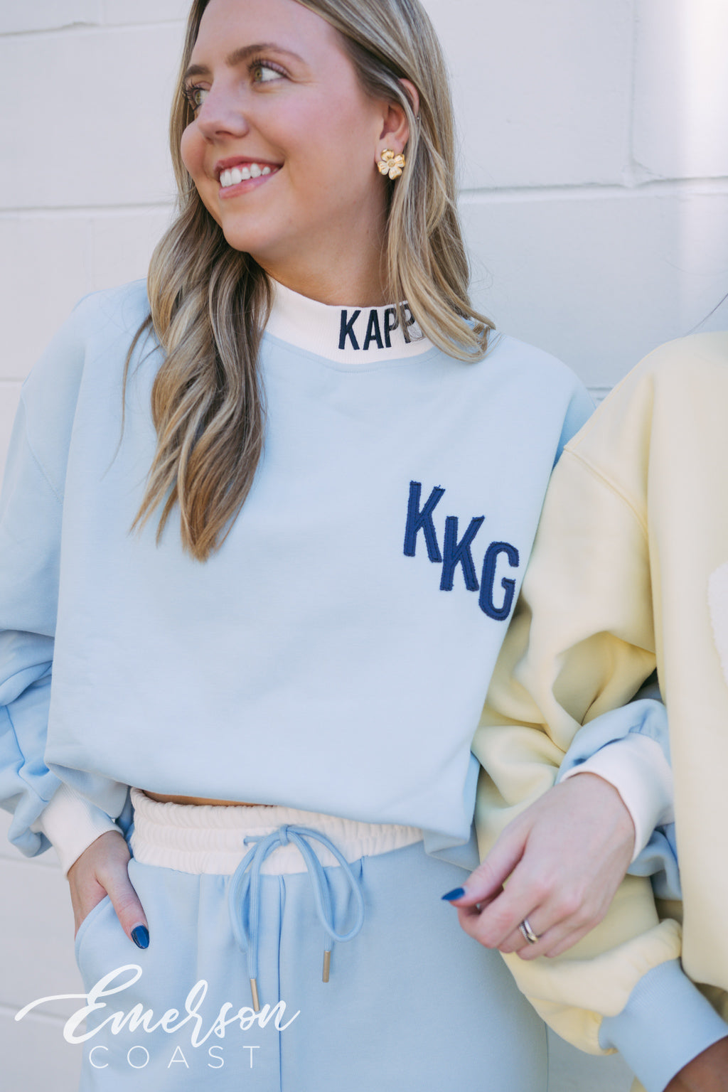 Kappa Light Blue Embroidered Mockneck and Pants Set
