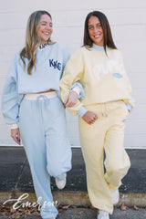 Pi Beta Phi Light Yellow Chenille Mockneck and Pants Set