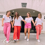 Kappa Alpha Theta Pink and Orange Recruitment Slouchy Tee