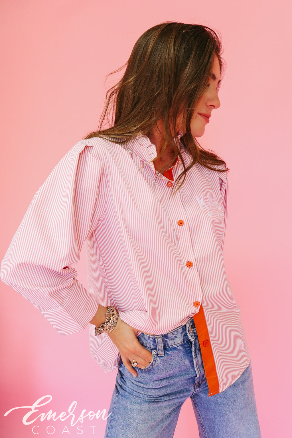 Theta Pleated Prep Button Down
