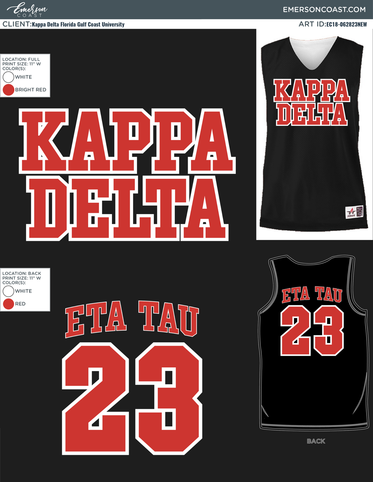 Kappa Delta Jordan Year Bid Day Basketball Jerseys