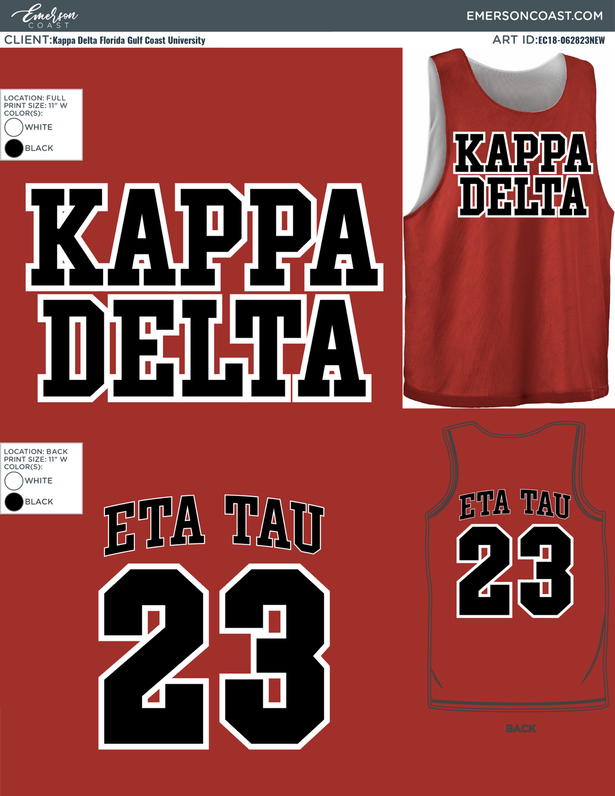 Kappa Delta Jordan Year Bid Day Basketball Jerseys