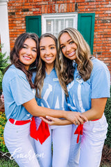 Kappa Delta Light Blue Recruitment Notch Tee
