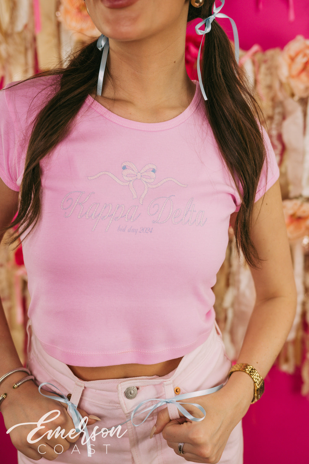 Kappa Delta Tied Together Bid Day Baby Tee