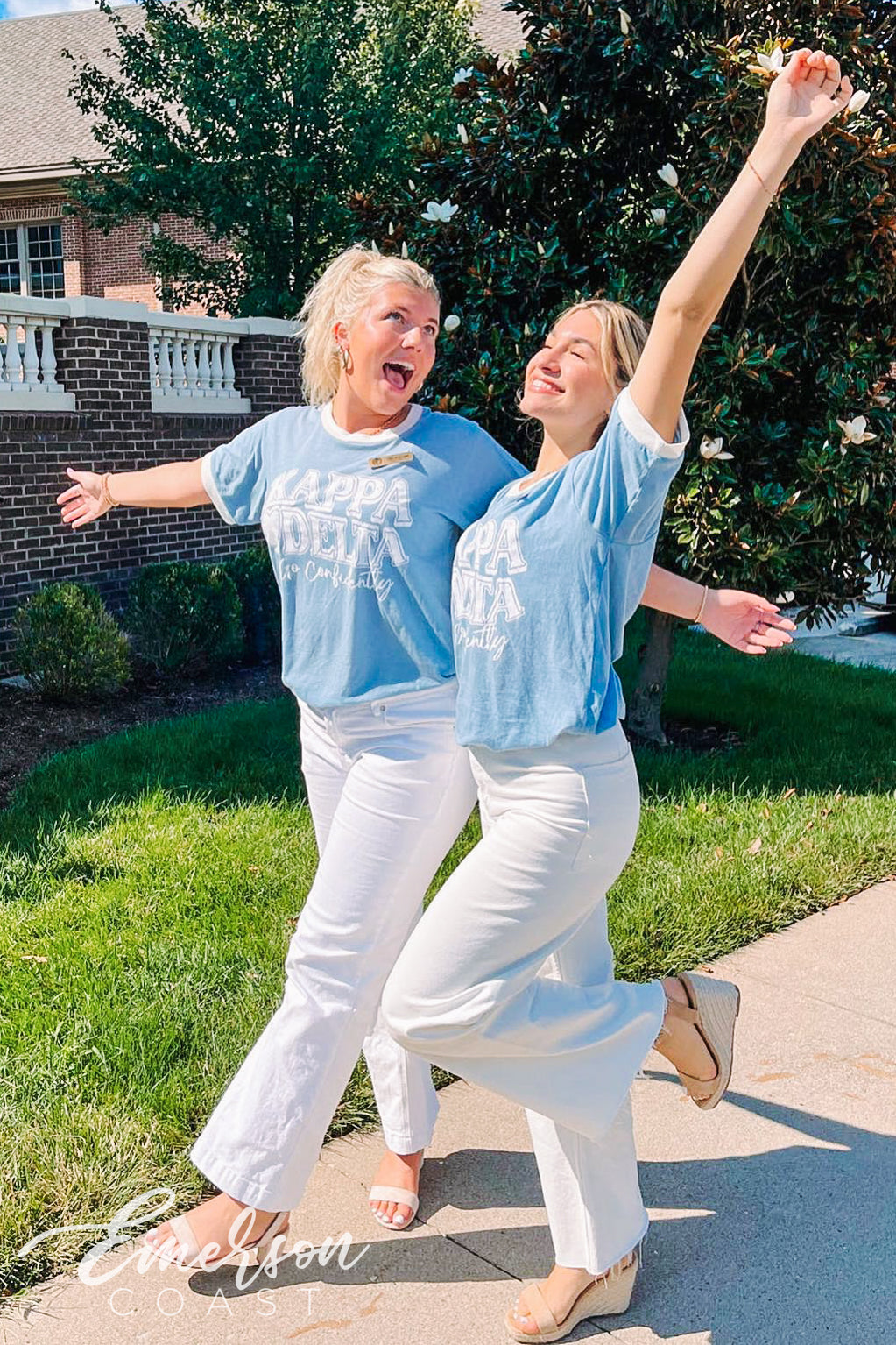 Kappa Delta Light Blue Philanthropy Colorblock Ringer