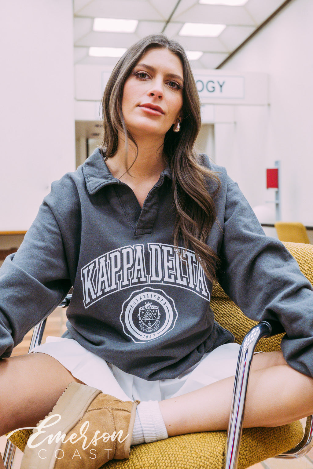 Kappa Delta Ivy League Oversized Collared Crew