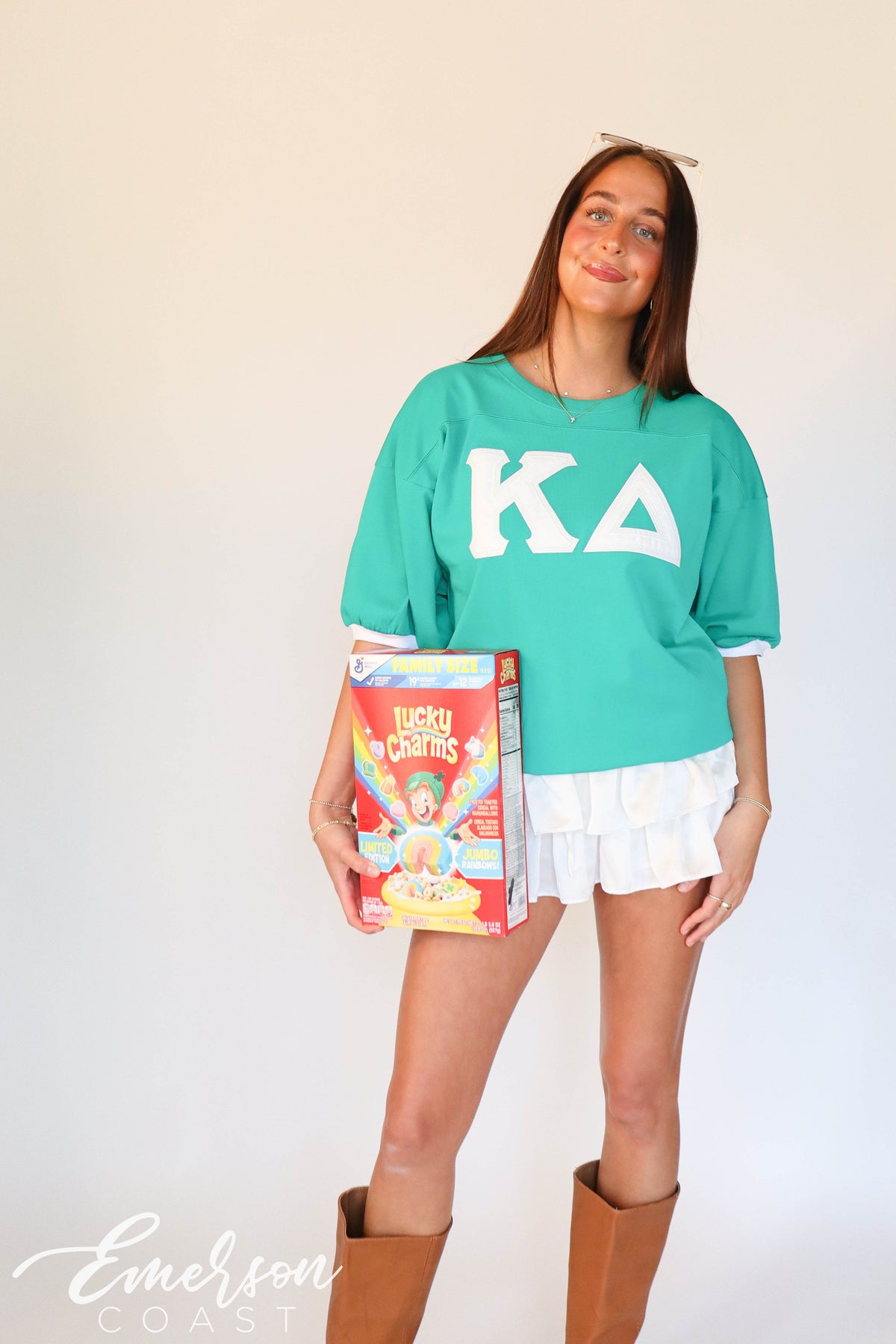 Kappa Delta Kelly Green Letter Jersey