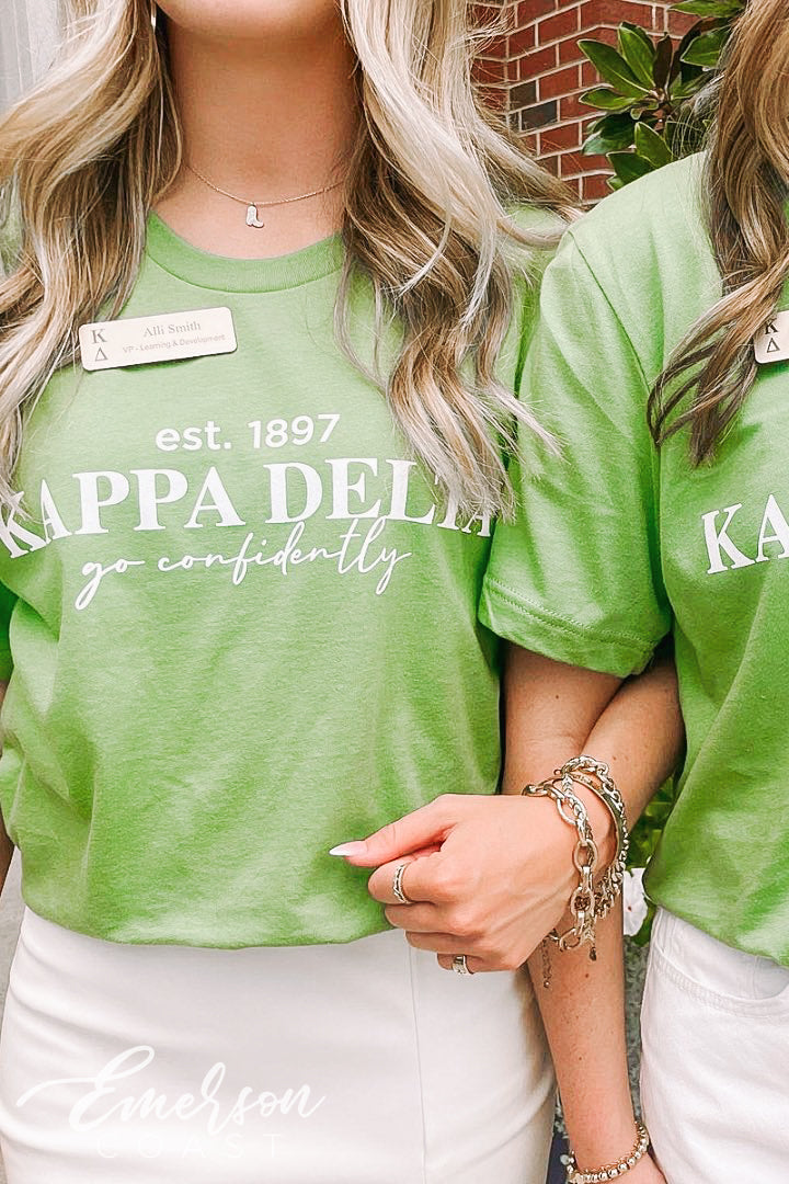 Kappa Delta Simple Green Recruitment T-shirt