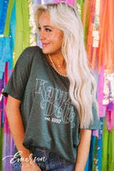 Kappa Delta Heather Green Recruitment Slouchy Tee
