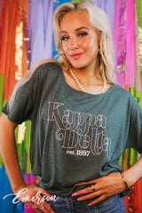 Kappa Delta Heather Green Recruitment Slouchy Tee