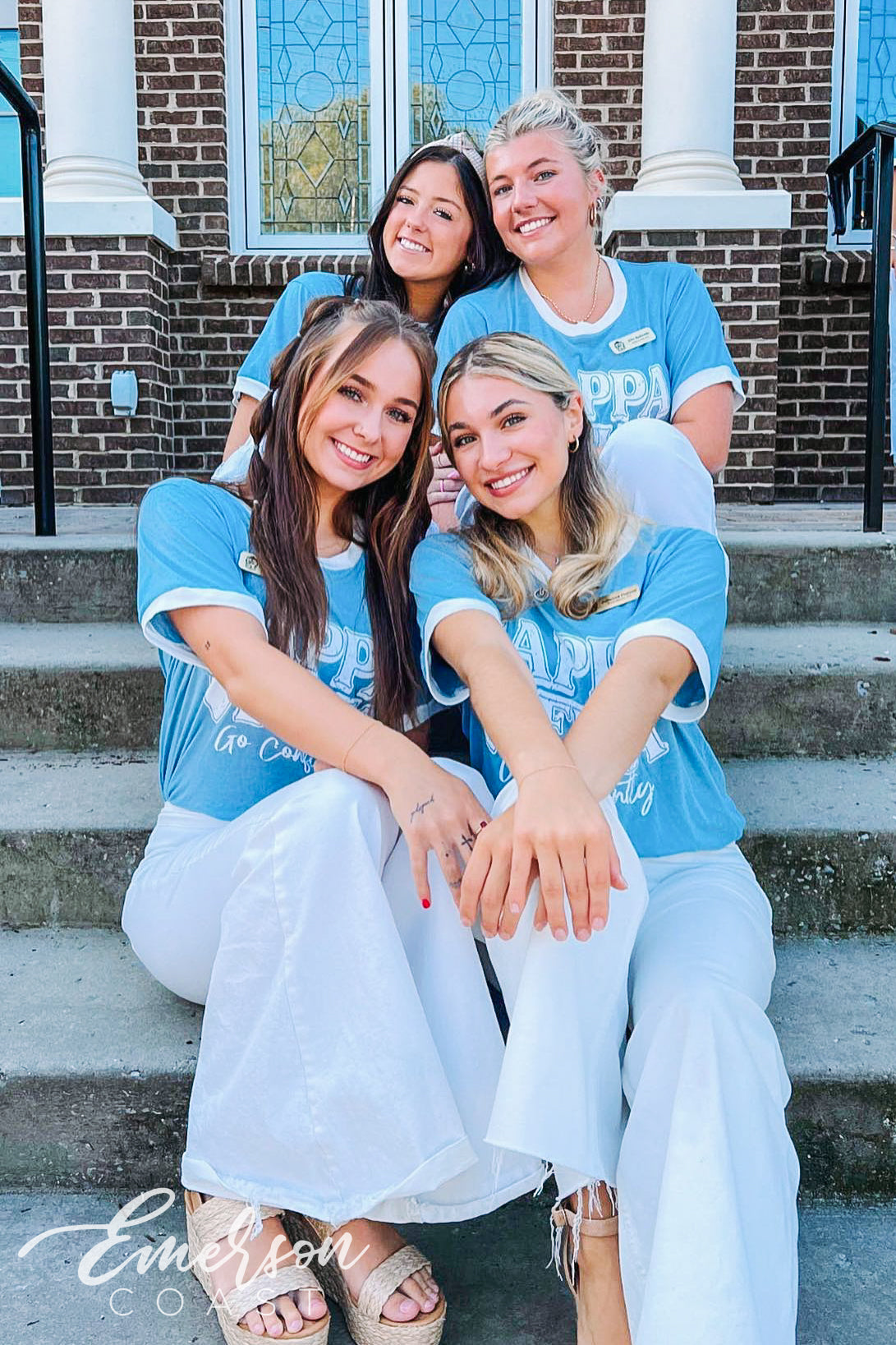 Kappa Delta Light Blue Philanthropy Colorblock Ringer