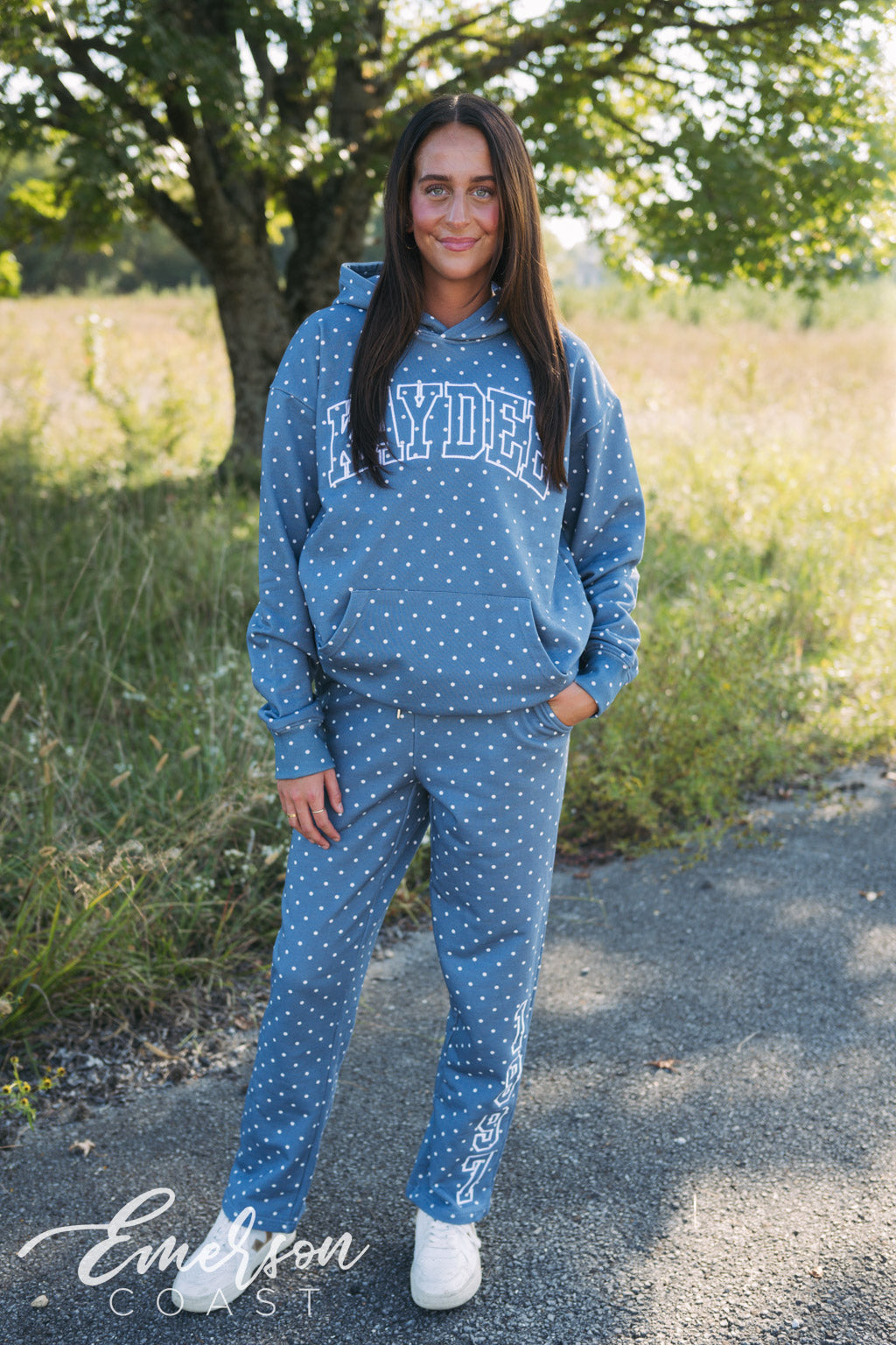 Kaydee Polka Dot Hoodie & Pants Set