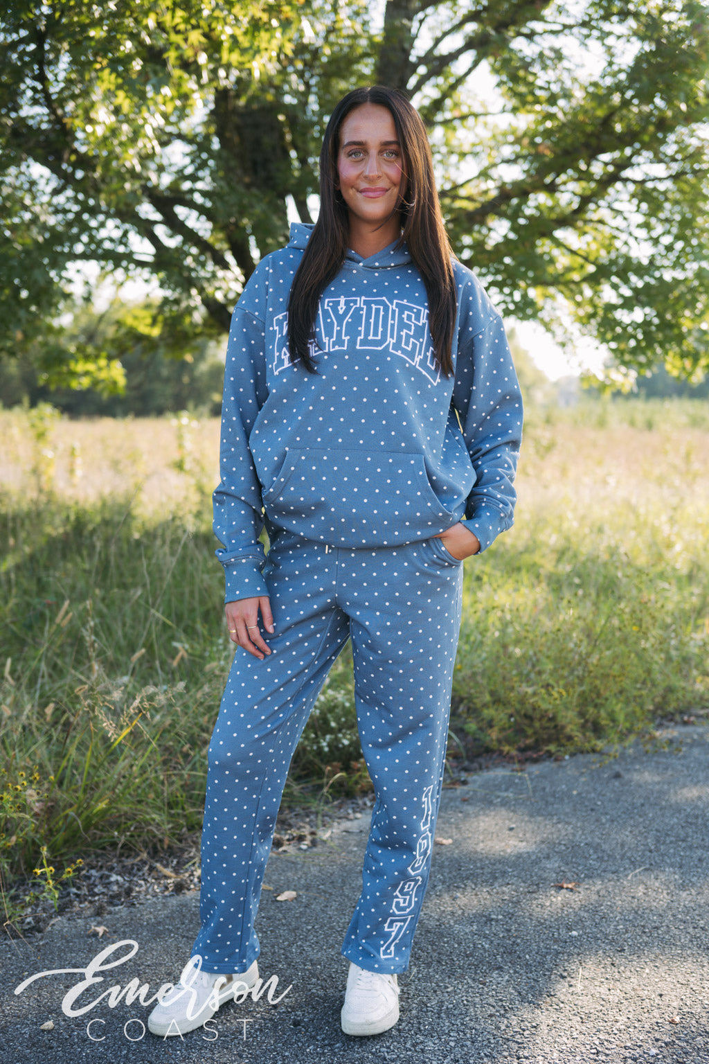 Kaydee Polka Dot Hoodie & Pants Set