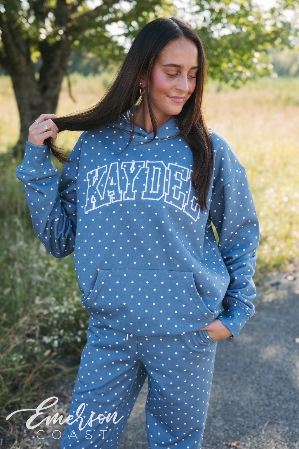 Kaydee Polka Dot Hoodie & Pants Set