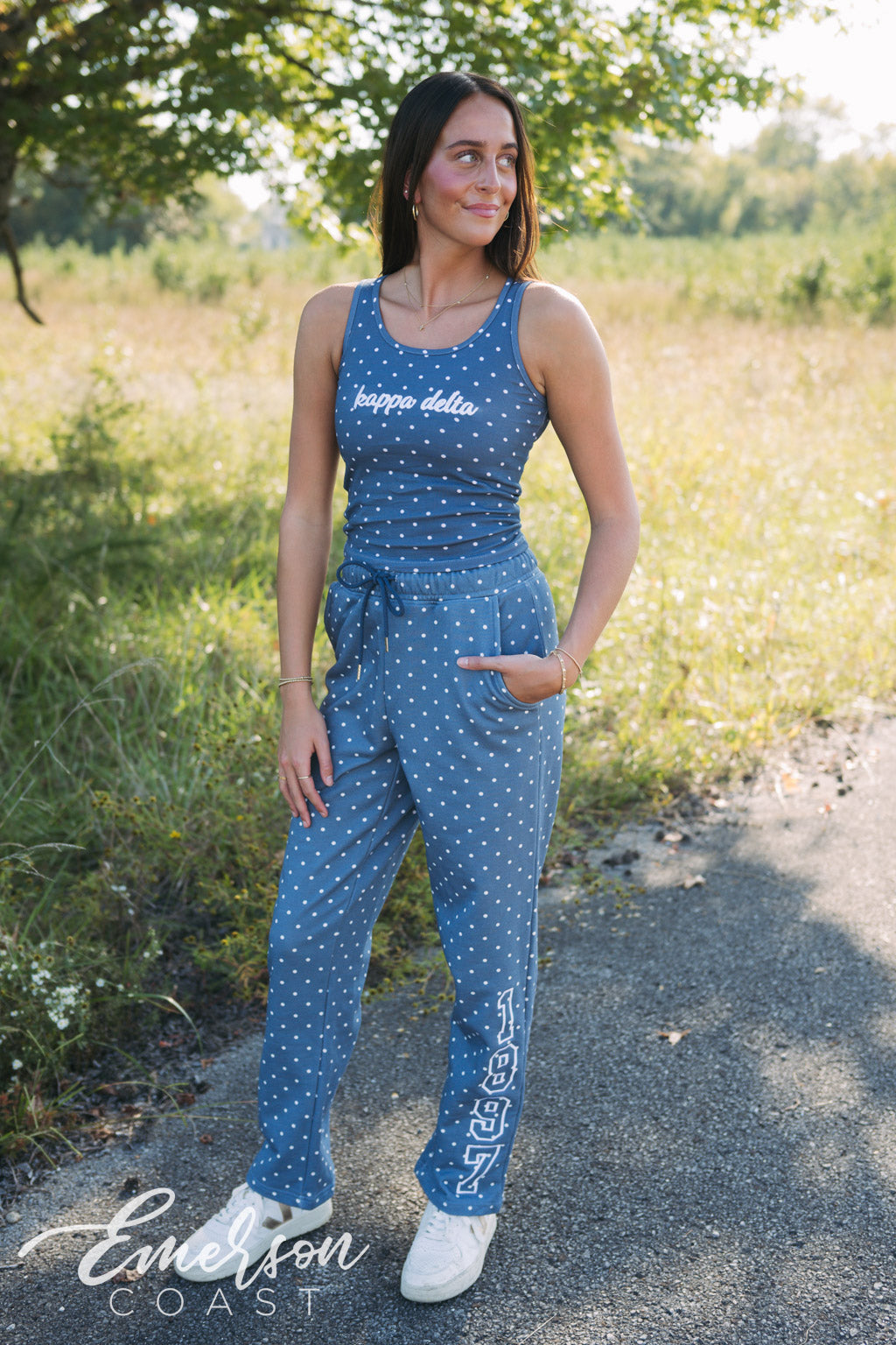 Emerson Coast Polka Dot Tank & Pants Set