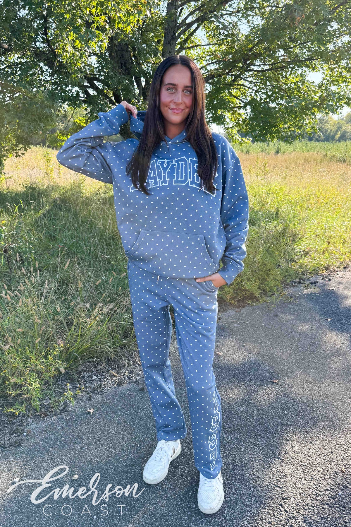 Kaydee Polka Dot Hoodie & Pants Set