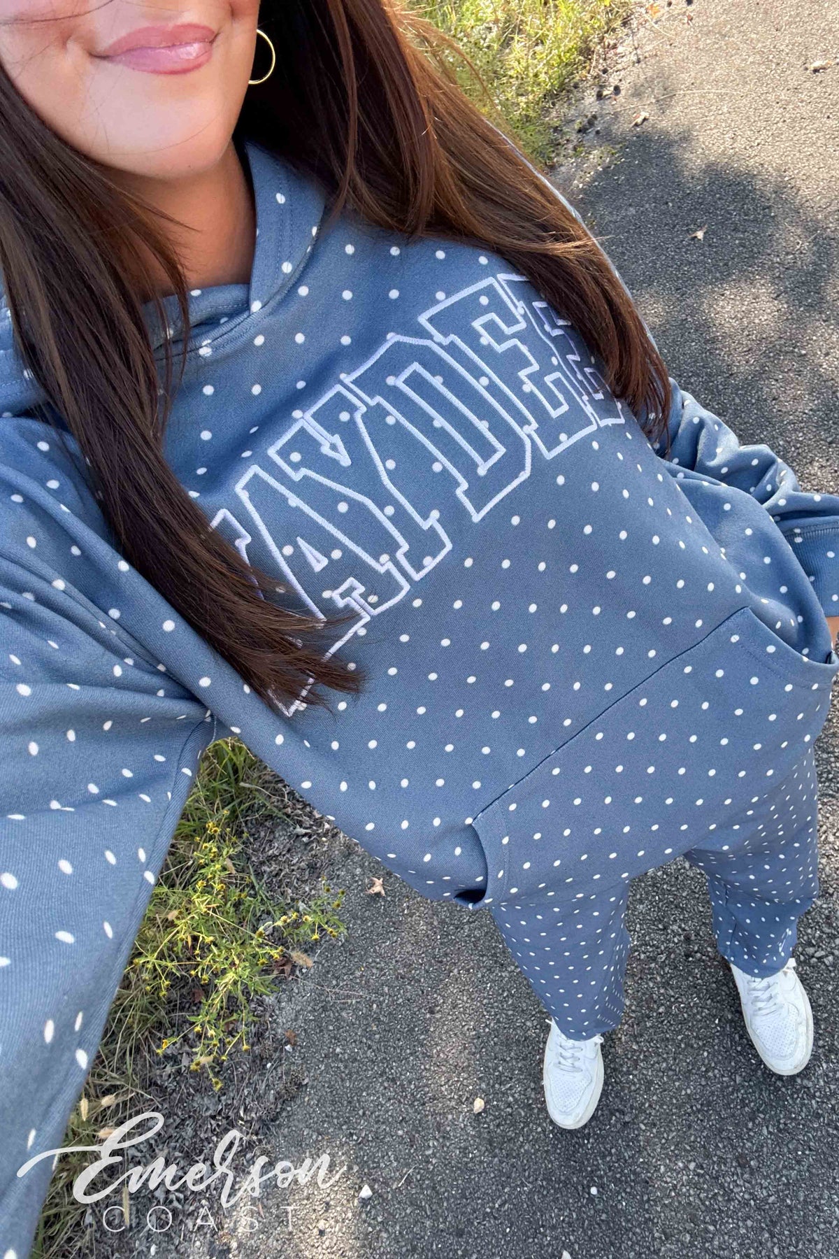 Kaydee Polka Dot Hoodie & Pants Set