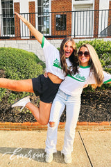 Kappa Delta Green and White Ringer Tee