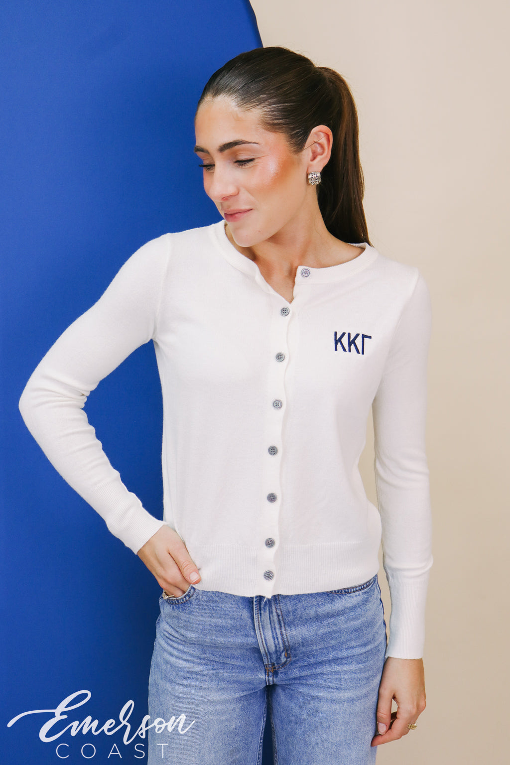 KKG Embroidered Long Sleeve Cardigan