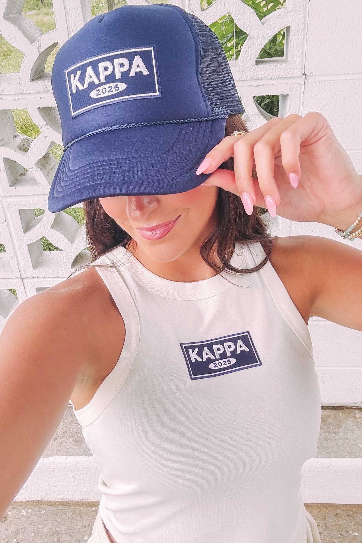 Kappa Puff Embroidered Patch Trucker Hats