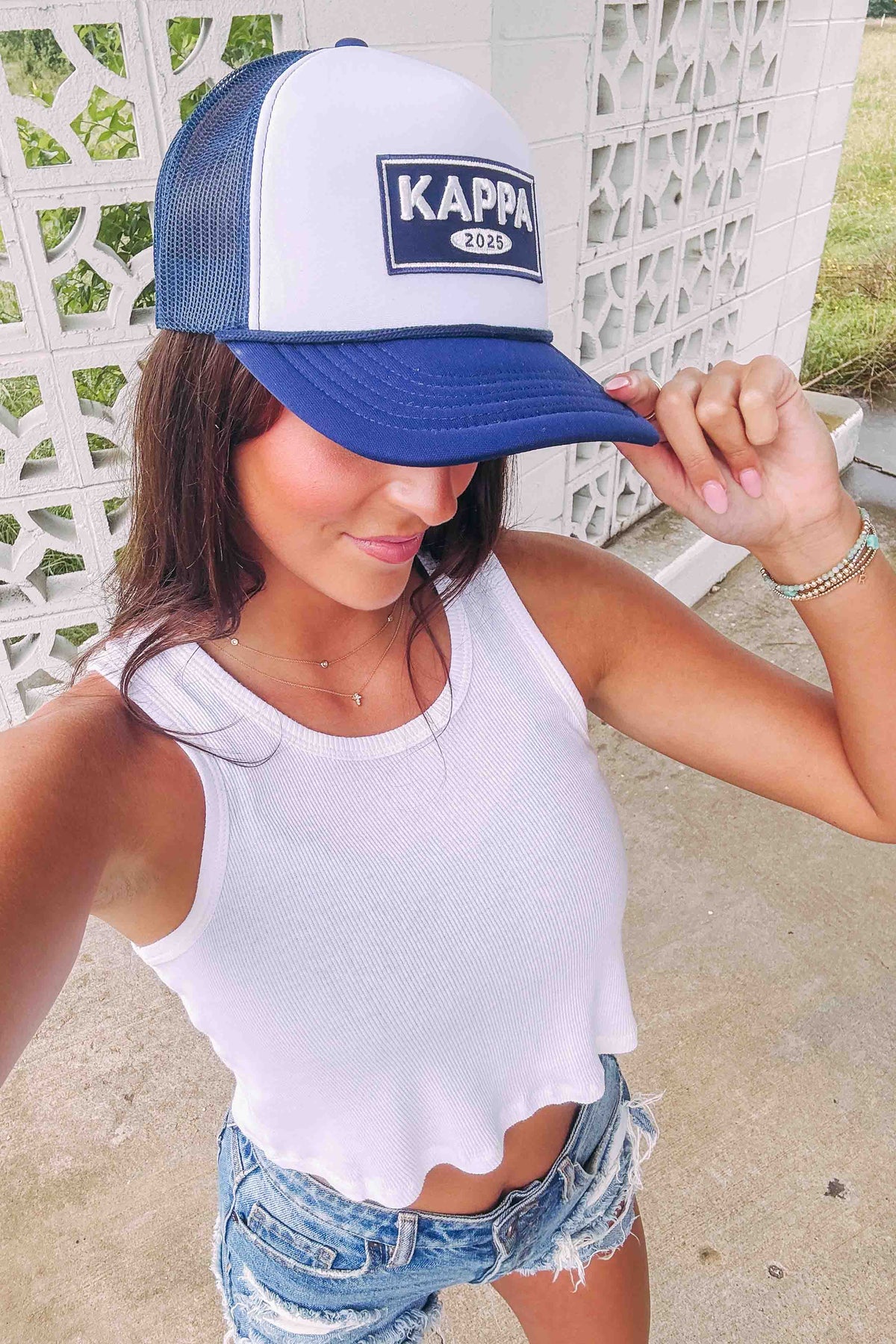 Kappa Puff Embroidered Patch Trucker Hats