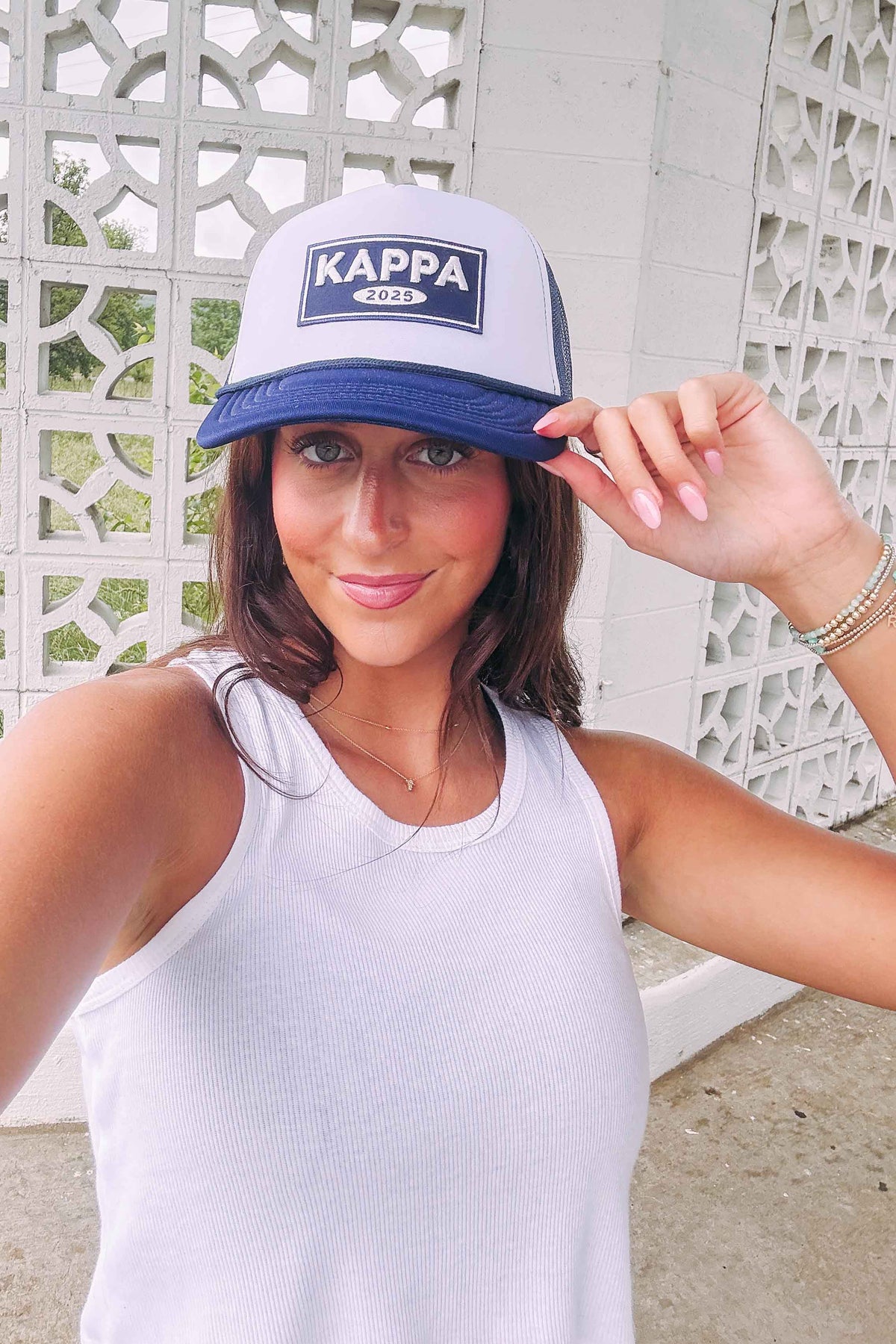 Kappa Puff Embroidered Patch Trucker Hats