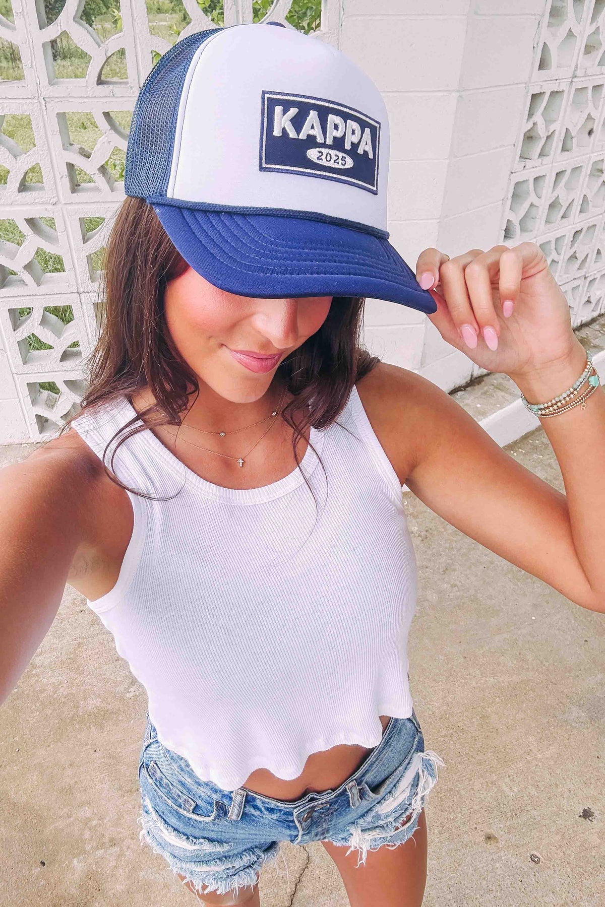 Kappa Puff Embroidered Patch Trucker Hats