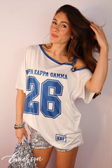 Kappa Sporty Off Shoulder Bid Day Jersey