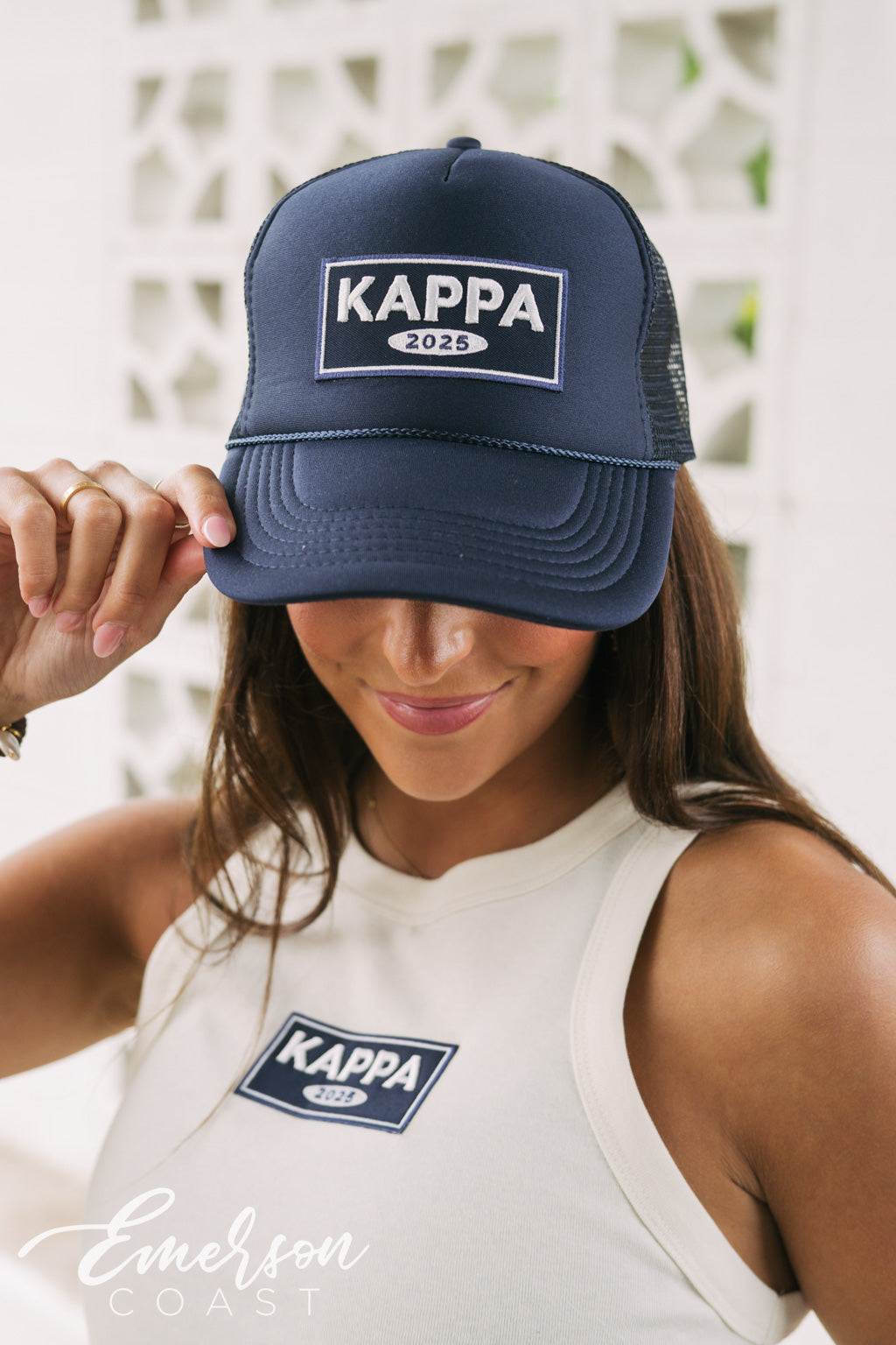 Kappa Puff Embroidered Patch Trucker Hats