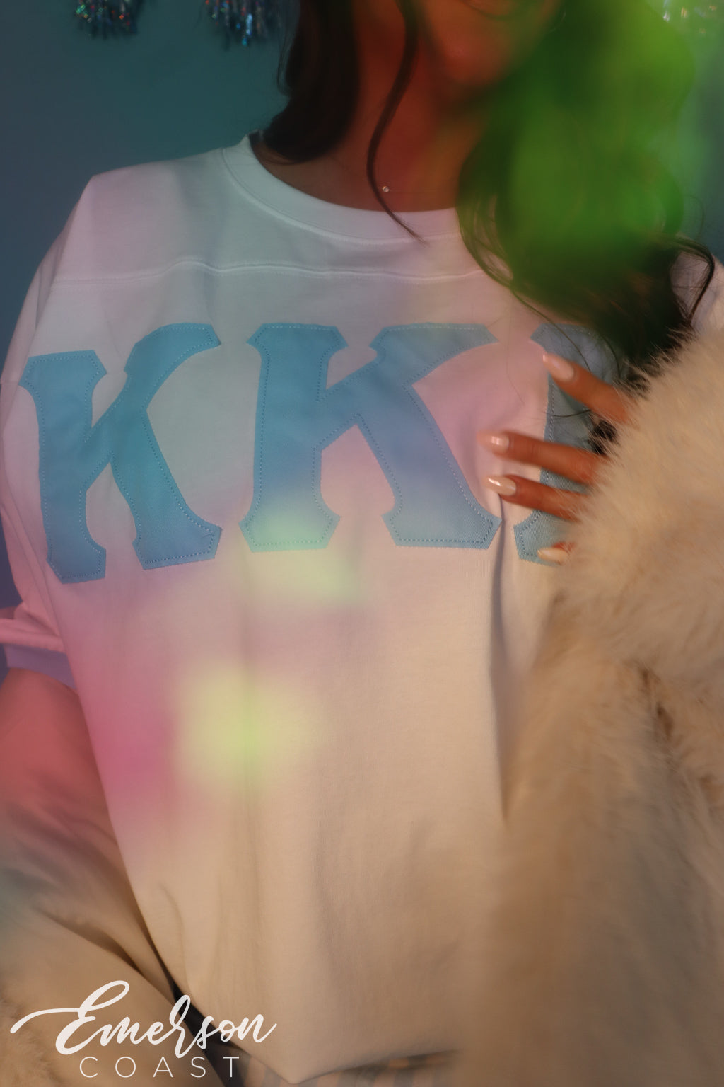 Kappa Kappa Gamma Light Blue Greek Letter Jersey