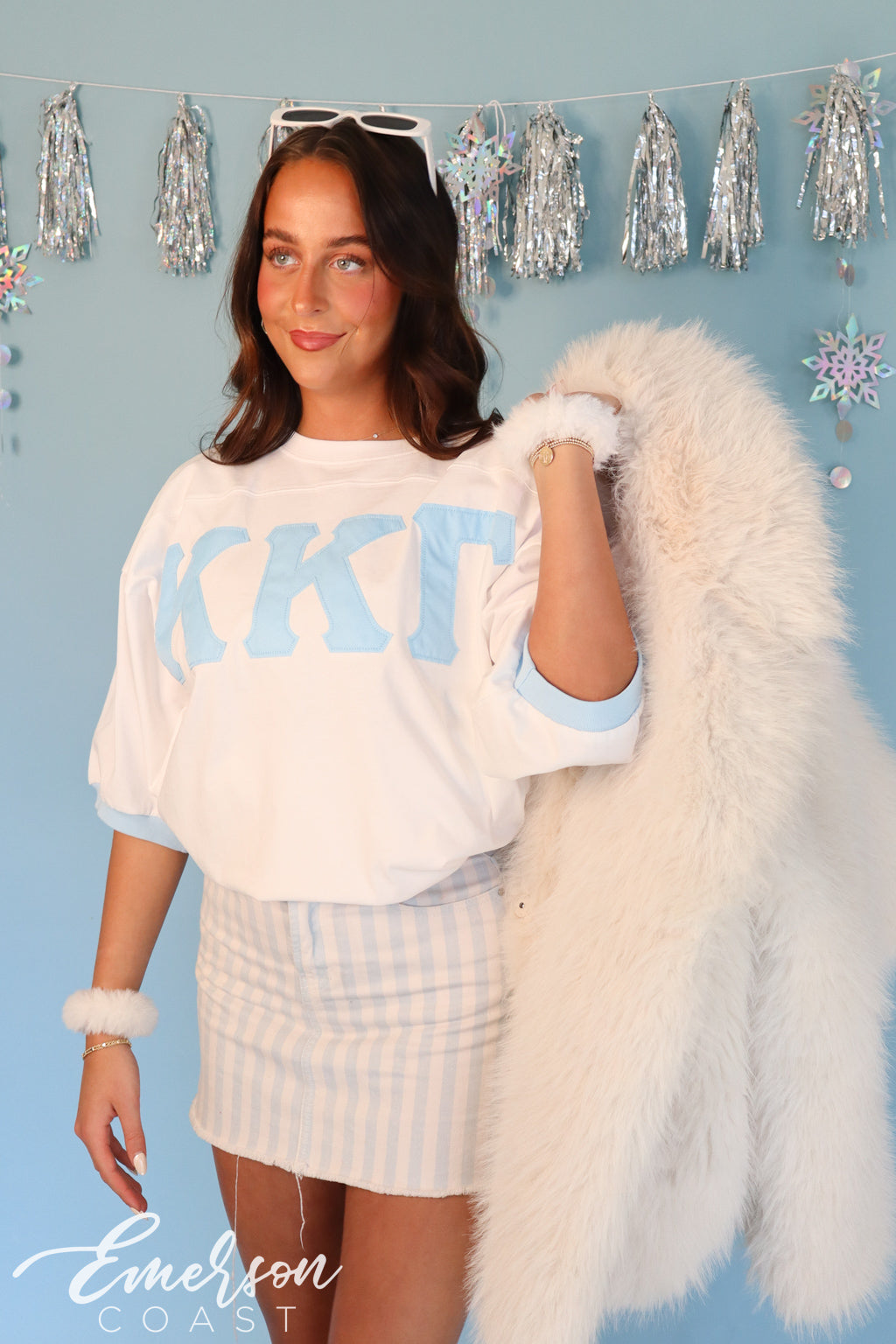 Kappa Kappa Gamma Light Blue Greek Letter Jersey