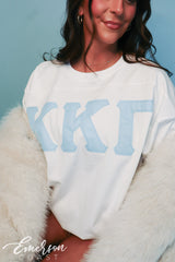 Kappa Kappa Gamma Light Blue Greek Letter Jersey