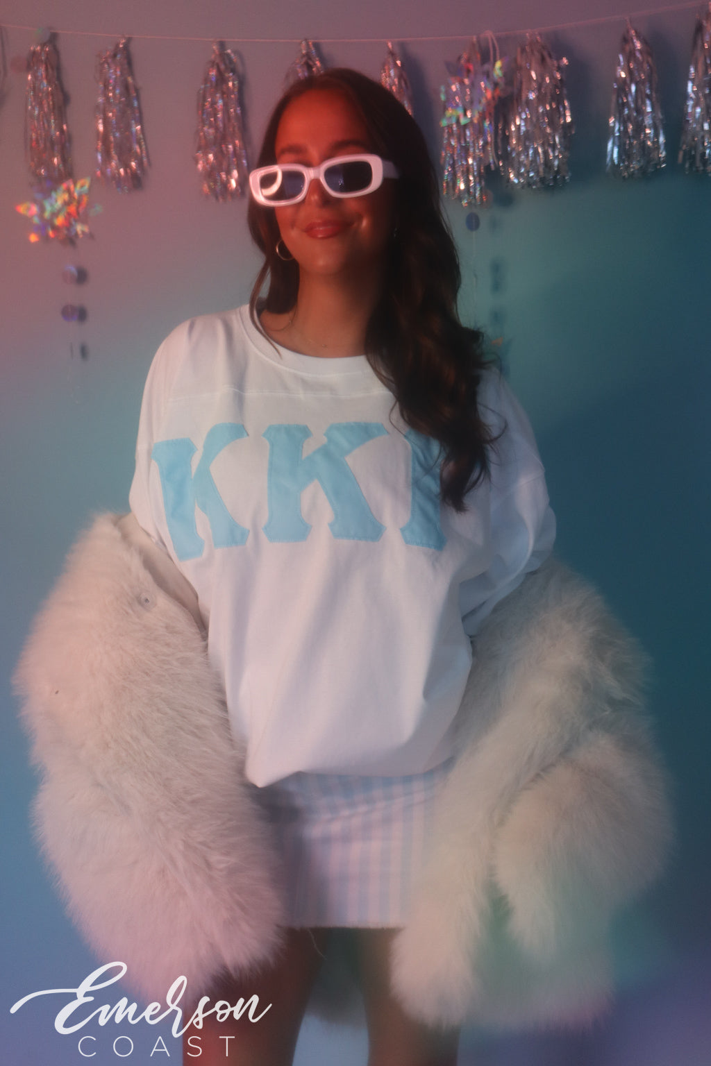 Kappa Kappa Gamma Light Blue Greek Letter Jersey