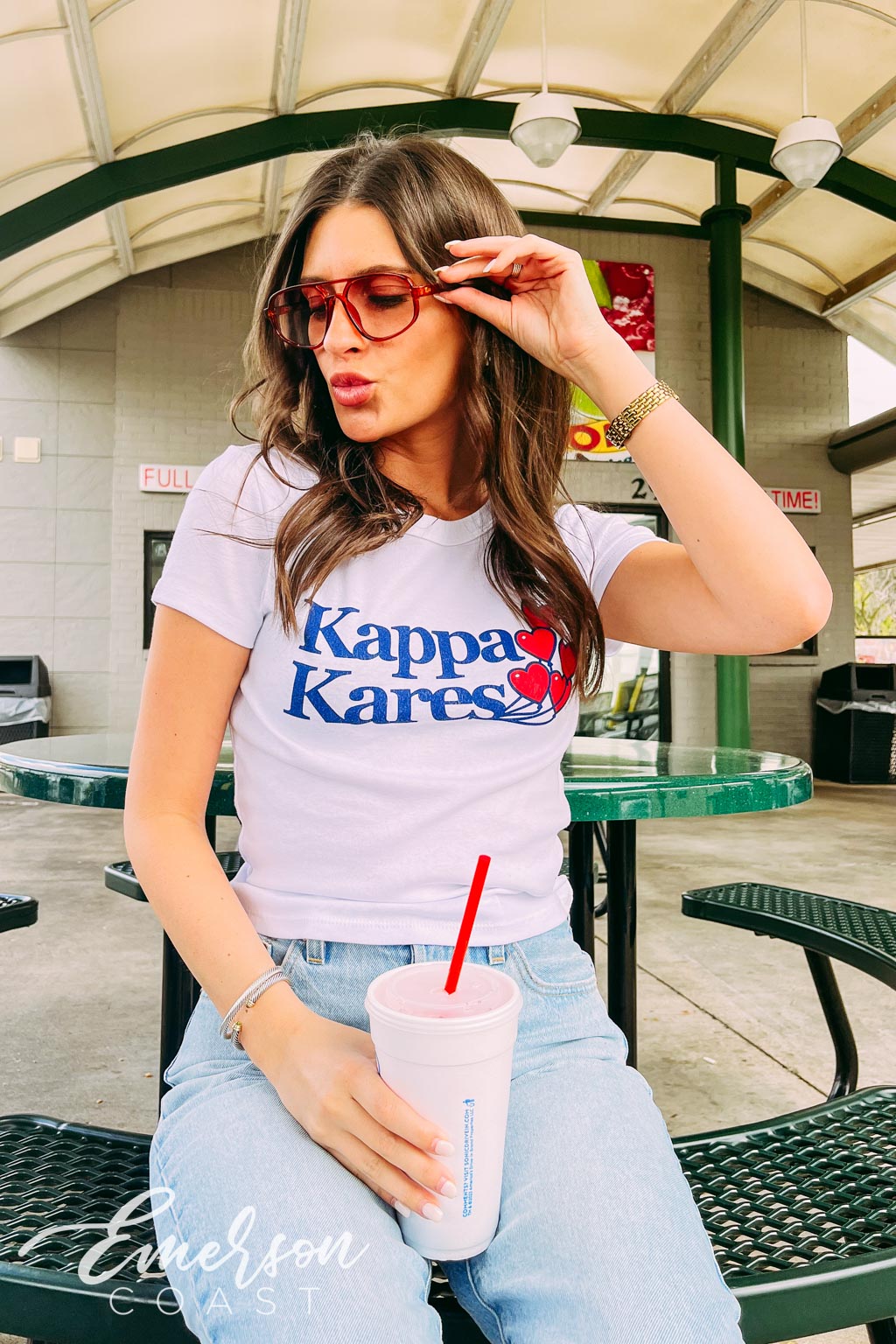 Kappa Kares Heart Balloons Baby Tee