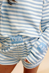 Alpha Xi Delta Light Blue Striped Patch Set