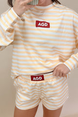 AGD Light Yellow Striped Patch Set
