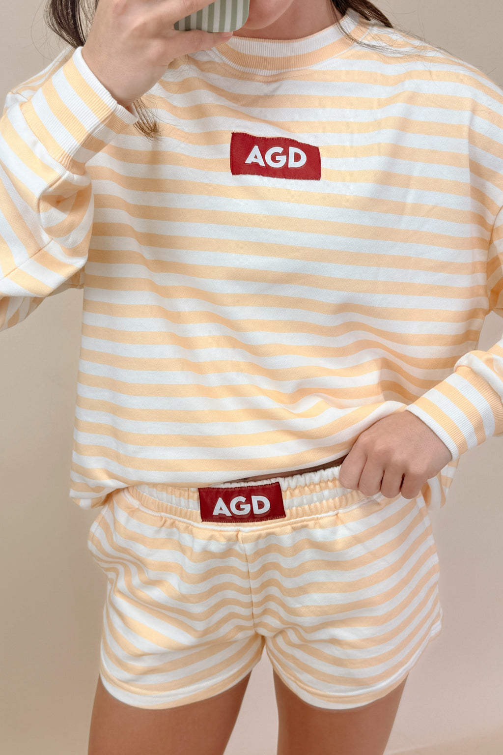 AGD Light Yellow Striped Patch Set