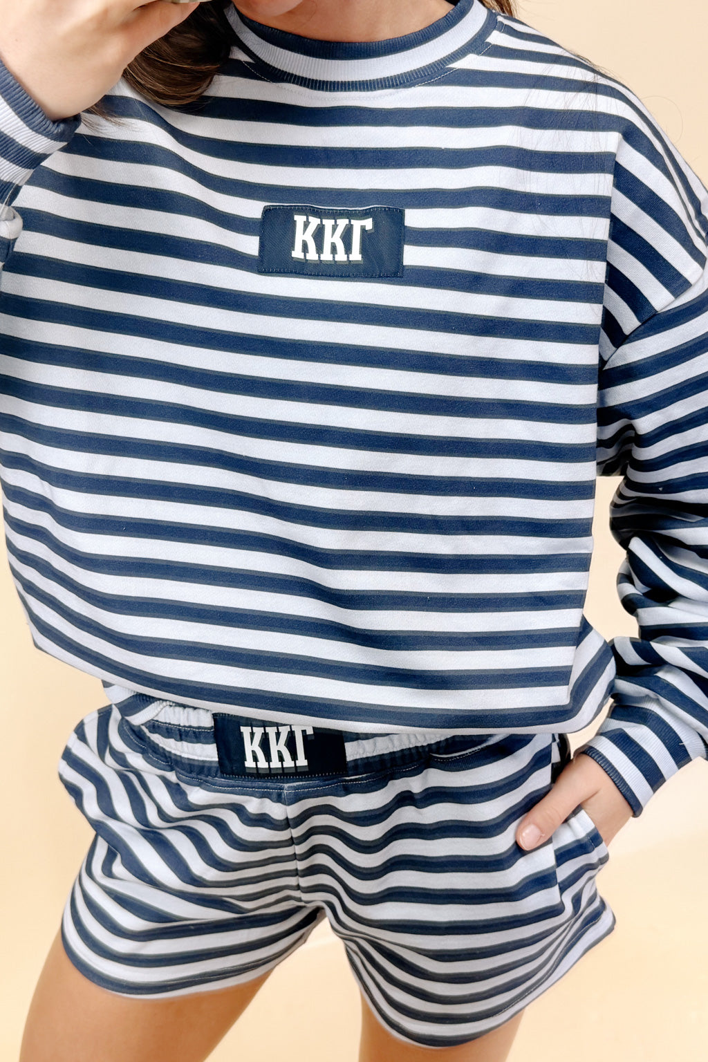 Kappa Navy Striped Patch Set