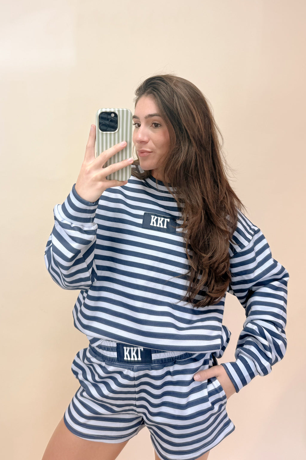 Kappa Navy Striped Patch Set