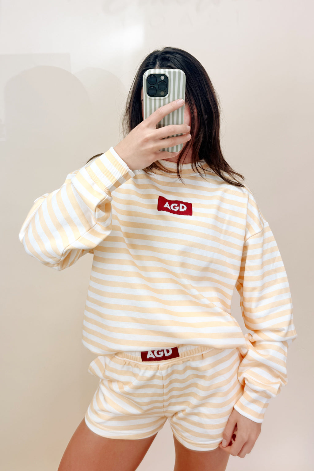 AGD Light Yellow Striped Patch Set