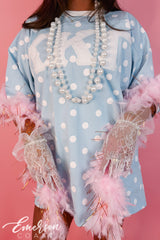 KKG Light Blue Polka Dot Letter Jersey