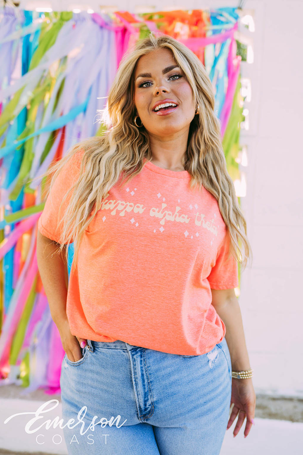 Kappa Alpha Theta Retro Sparkles Tee