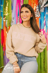 Simple Tan Outline Crewneck