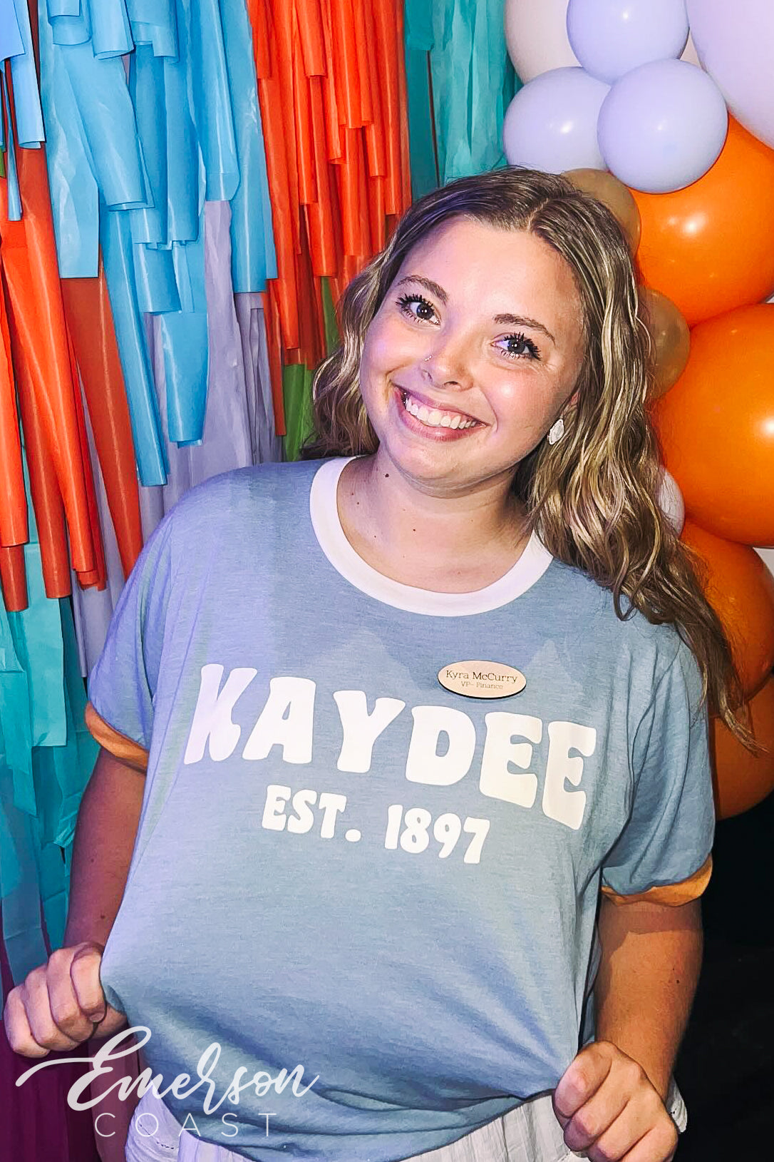 Kappa Delta Light Blue Recruitment Ringer Tee