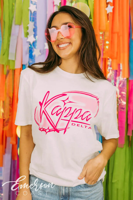 Kappa Delta Sparkle Airbrush Tshirt